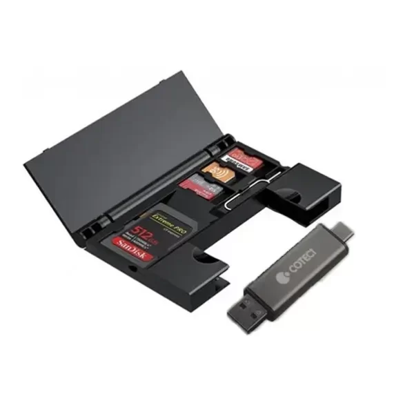 Lecteur de cartes à double port – 82201 – Noir