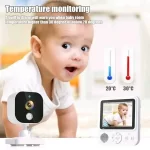 Caméra de surveillance pour Bébé – Ecran d’affichage de la température – audio bidirectionnel – ABM900 – Image 5