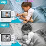 Caméra de surveillance pour Bébé – Ecran d’affichage de la température – audio bidirectionnel – ABM900 – Image 2
