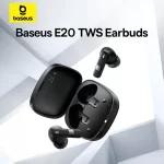 Écouteurs sans fil Baseus Bowie E20 – 2 micros ENS – 33h Autonomie – Noir – Image 2