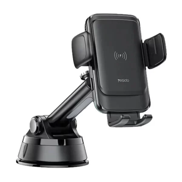 Support de téléphone à chargement sans fil rapide Yesido C188 15W pour tableau de bord – Noir