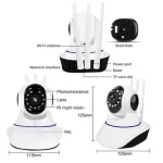 Caméra IP de surveillance Wifi – sans fil Vision nocturne – vidéosurveillance 2 mp – EC73-X15 – Image 3