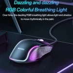 Souris de jeu filaire USB 7200DPI RVB – Yesido KB20 – Noir – Image 2