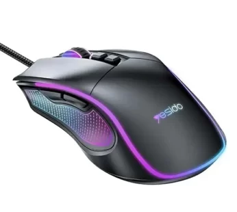 Souris de jeu filaire USB 7200DPI RVB – Yesido KB20 – Noir