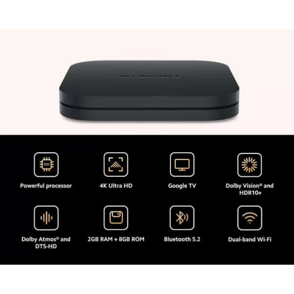 Xiaomi TV Box S (2e Gen) – Android Box TV 4K Ultra HD – Bluetooth – Wi-FI – 2GB RAM/8GB ROM – Noir – Image 4