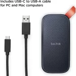 Disque Dur SSD portable SanDisk 2To – Jusqu’à 800 Mo/s, USB-C, USB 3.2 Gen 2 – SDSSDE30-2T00-G26 – Image 3