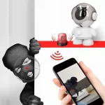 Caméra de vidéosurveillance intelligente – Robot rotatif – caméra IP sans fil – suivi automatique – Smart Camera Wifi Robot – Blanc – Image 2