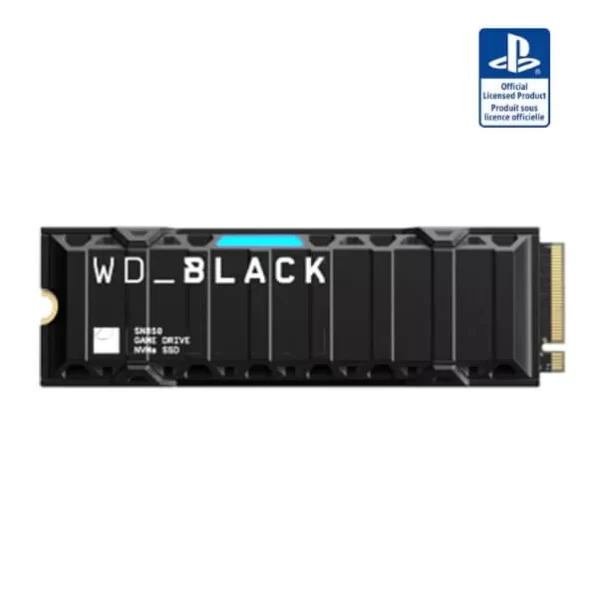 Disque Dur SSD WD_BLACK SN850 1To M.2 2280 PCIe Gen4 NVMe avec dissipateur thermique pour PS5